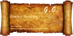 Gantz Orsika névjegykártya